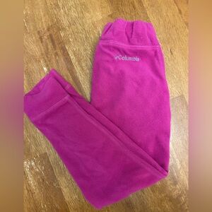 Girl’s pink Columbia Fleece Bottoms with pockets size 6